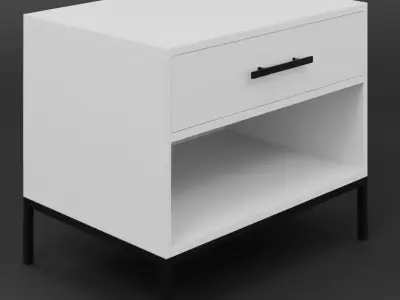 White Side Table 3D model
