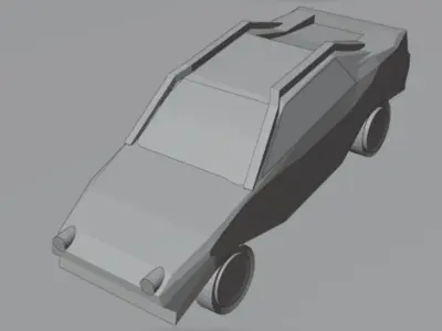Simple Car Low-poly 3D model