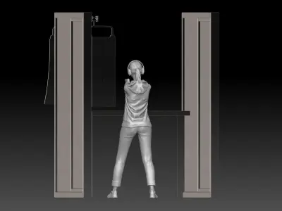 Shooting Range girl 1 3D print model