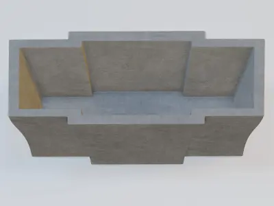 Garden urn planter46 3D model