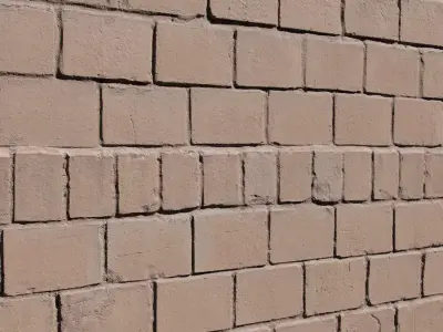 Painted brick wall 3D model