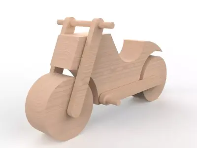 wooden bike Free 3D model