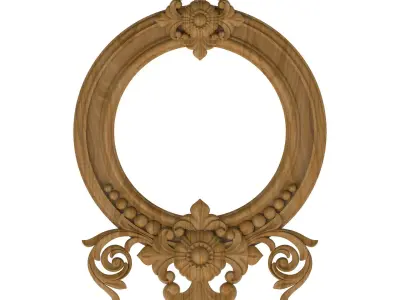 Carved picture frame STL 3D model 69