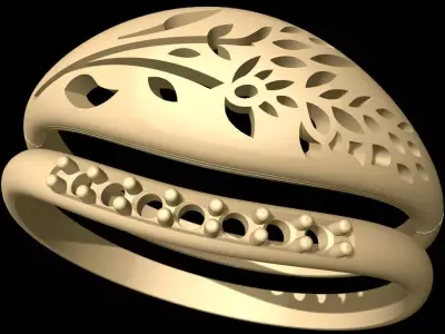 Women Ring 26 stylish Egagement ring band pair for women 3D print model