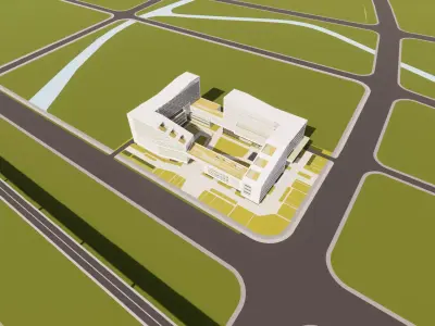 Office Building Architectural Proposal - The Green Matrix 3D model