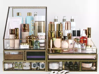 Cosmetic set for beauty salon 3 3D model