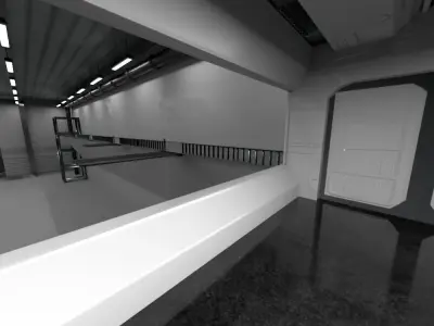 Sci fi Hangar 3D model