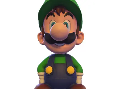 cute Luigi 3D model 3D print model