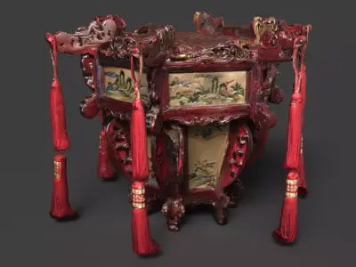Chinese palace lantern   Low-poly 3D model buy