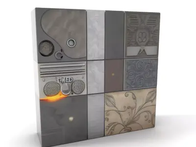 Decorative Tile Patterns Model Pack Low-poly 3D model