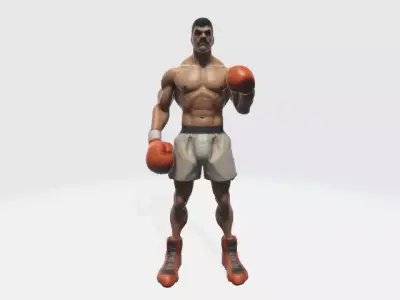 Low-poly Boxer Low-poly 3D model