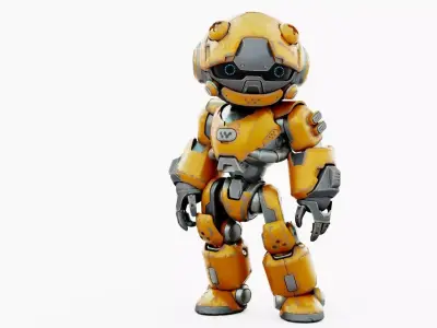 ROBO ZERO-E Rigged for Unreal Engine - Unity - MIXAMO 3D model