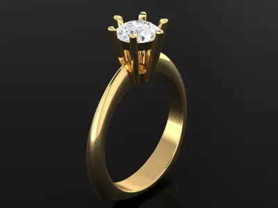  solitaire ring 3dmodel 3dprint Free 3D print model
