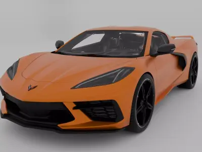 Chevrolet Corvette C8 3D model Textured