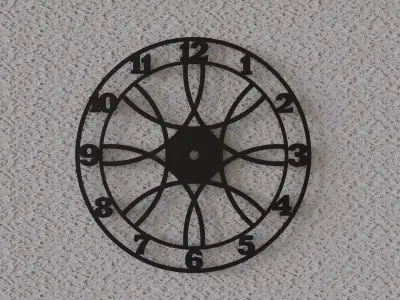 shape 2 wall clock 3D print model