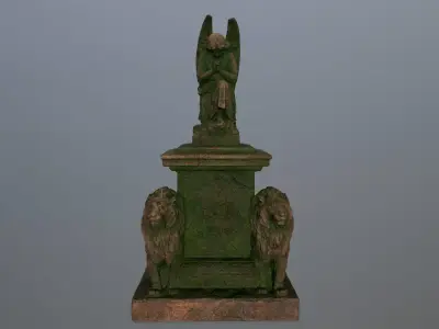 statue 4 Low-poly 3D model