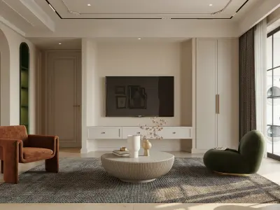 Elegant Modern Living  A Fusion of Comfort and Style 3D CAD  3D model