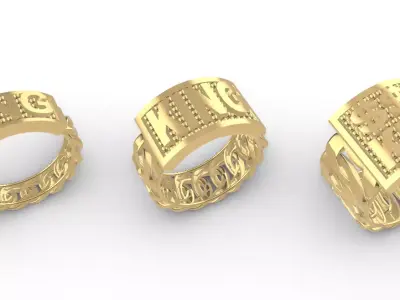 0252 Dollar King Cuban Ring 3D print model