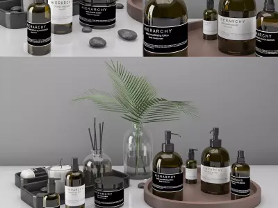 bathroom decor set 3D model