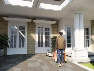 House Facade Model 2 3D print model