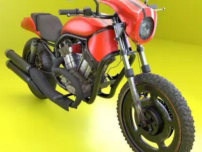 Chinese HD Motorbike 3D model