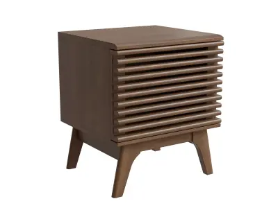 Walnut 22 Tall End Table Low-poly 3D model