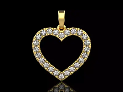 heart pendant model 690 3D print model