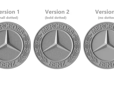 Mercedes logo 06 3D print model