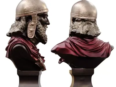 Babak Khorramdin 3D model Azerbaijani Turkic 756 printable STL 3D model