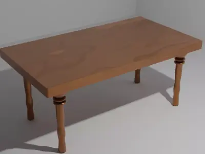 Free Wooden Table Free 3D model