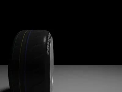 Tuningwheel with Tiretextures 3D model