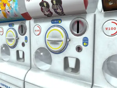 Gacha Capsule Machine Low-poly 3D model