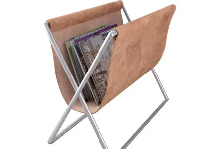 Newspaper Holder with Magazines 3D model