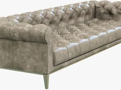 Restoration Hardware Italia Chesterfield Leather Sofa 3D model