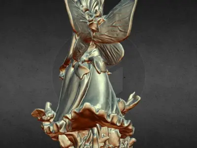 angel with rabit spring day 3D print model