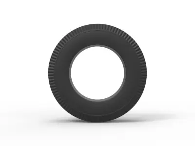 Retro car tire Scale 1 to 10 3D print model