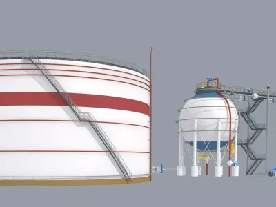 oil tanks 3D model