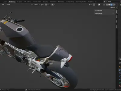 naked motorcycle 3d model  3D model