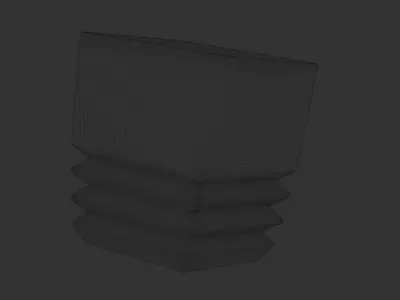 Luxury Square Rock Whiskey Glass 3D model