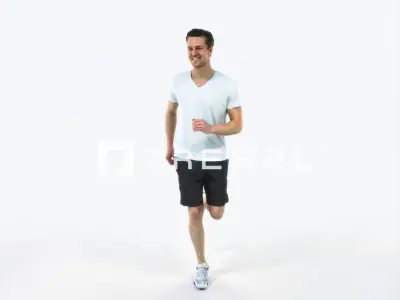 Virtue 02D Running Jogging Football Sports Man Low-poly 3D model