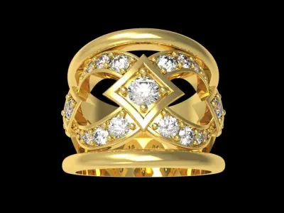 Diamond Ring 006 3D print model