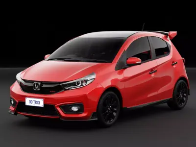 Honda Brio RS Urbanite 2020 With Interior HQ Low Poly Low-poly 3D model