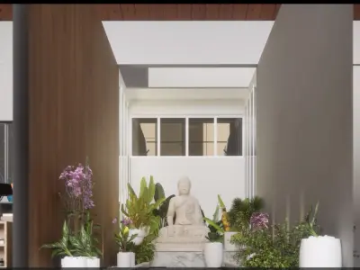 Glass Building Office  Restaurant  WarehouseDetail Interior Low-poly 3D model