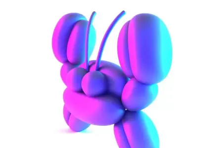 Sea Crab Balloon Decoration Props Second Life toy 3D print model