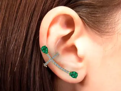 Ear Cuff Earrings 3D print model 3D print model