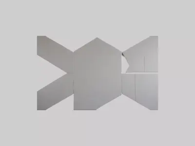 Geometric Wall Panels Low-poly 3D model