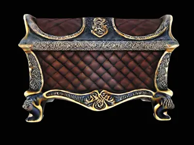 vintage chest luxurious 3D model