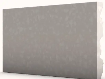 Crude Stone Barrier Section 3D model