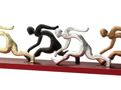 Modern Sculpture Metal Art Decoration 3D model