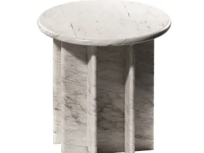 cb2 Ciccio side table Pasar side table white marble 3D model